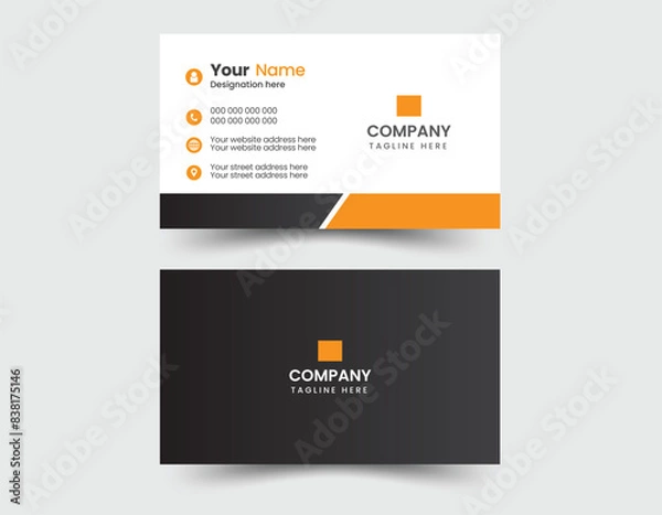 Fototapeta Double-sided creative Modern  Clean professional  business card template. Business card for business and personal use.