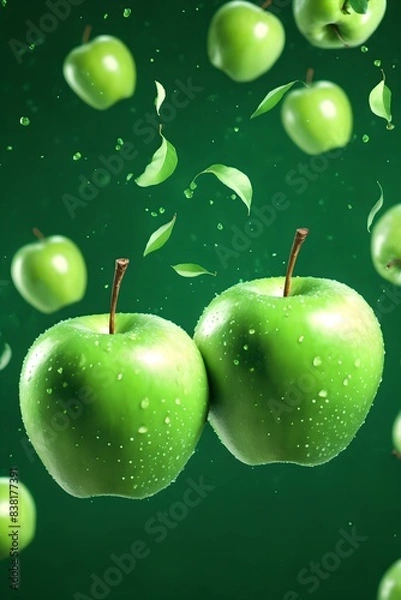 Obraz Freshly served fruit in a maximalist style with high contrast, vibrant colors and a nature-inspired aesthetic, suitable for a variety of uses and celebrations, academic attention to details