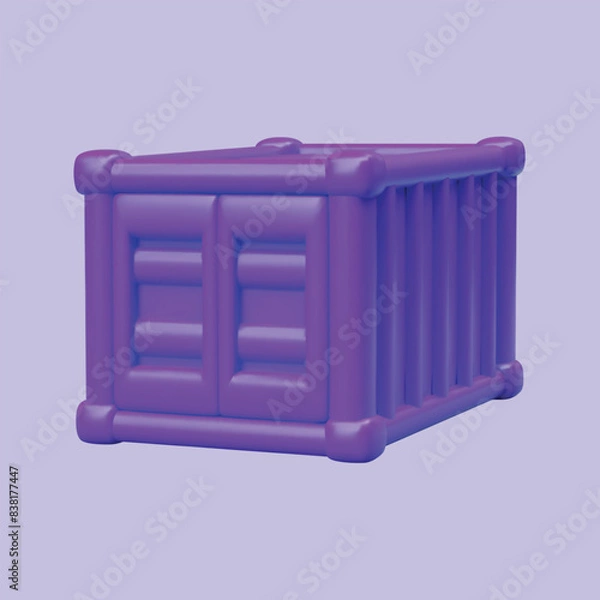 Obraz plastic box isolated on white background