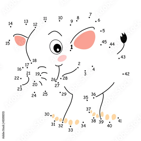 Obraz gioco puntini, elefante