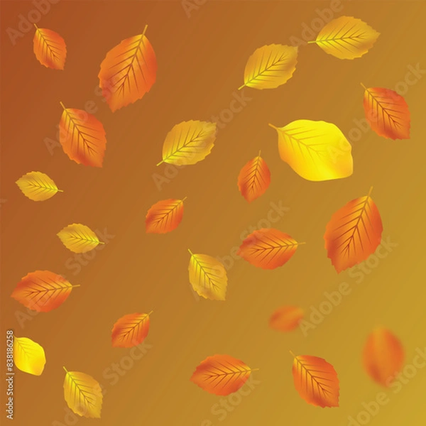 Obraz seamless background with autumn leaves