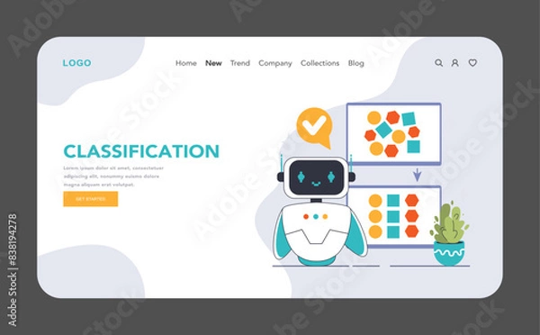 Fototapeta Data classification concept. Flat vector illustration