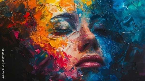 Fototapeta Generate an artistic representation of humanity's diverse expressions