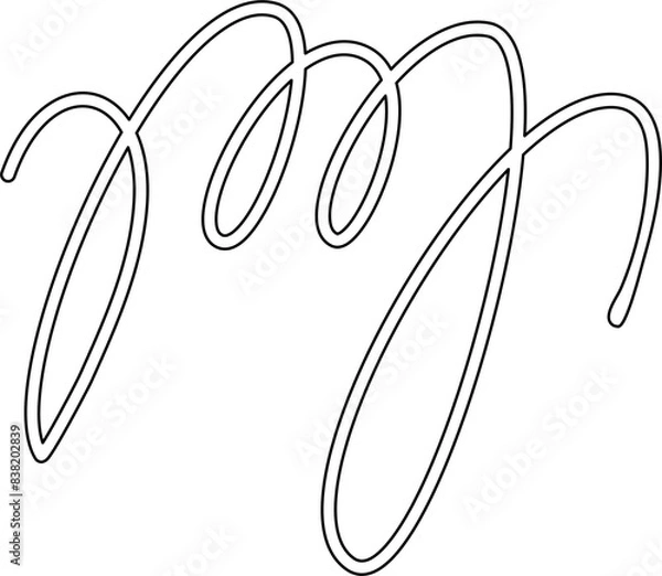Fototapeta Spiral line doodle style. Element for design