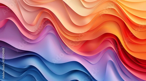 Fototapeta abstract background with gradient waves