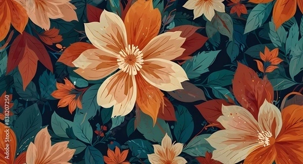 Fototapeta floral abstraction background for decoration or wallpape