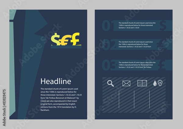 Obraz Brochure business concept style