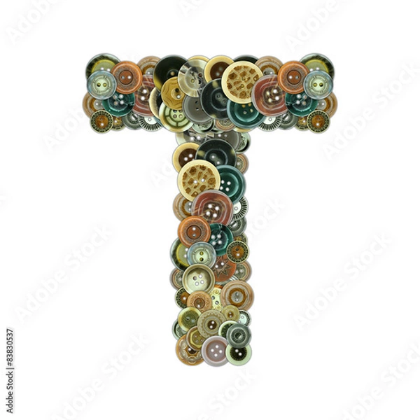 Fototapeta Buttons letter