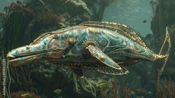 Fototapeta Steampunk Liopleurodon