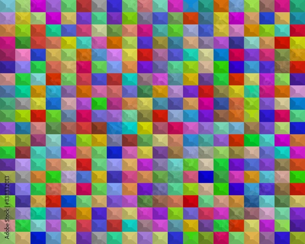 Fototapeta Colorful geometric
background. Mosaic tiles. Vector illustration. 