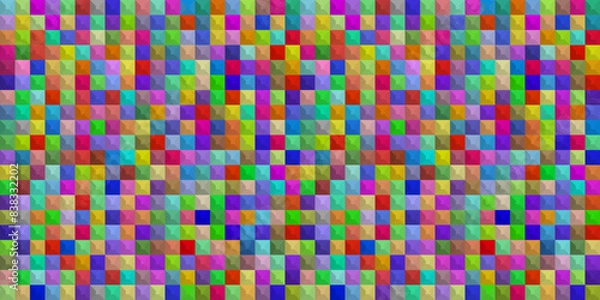 Fototapeta Colorful geometric
background. Mosaic tiles. Vector illustration. 