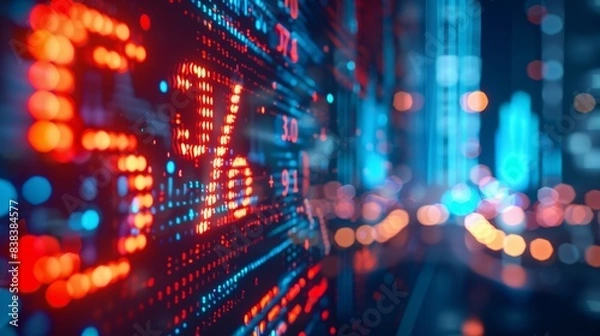 Obraz Vibrant Market Background for Advertising Generative AI