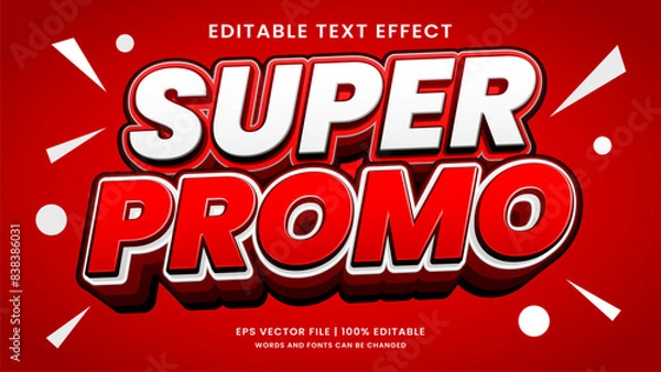 Obraz Super promo sale 3d editable text effect