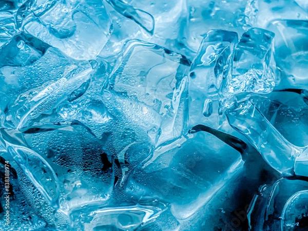 Fototapeta icecubes background,icecubes texture,icecubes wallpaper,ice helps to feel refreshed and cool water from the icecubes helps the water refresh your life and feel good.ice drinks for refreshment business