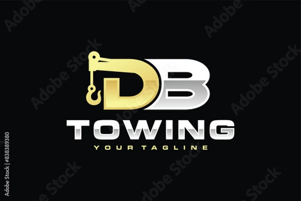 Obraz letter DB towing logo