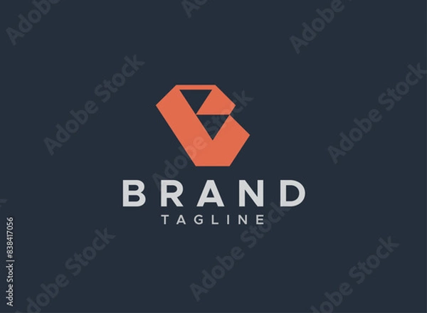 Obraz Introducing the BV letter mark logo design, this logo used for minimals, mark, b letters, bv, vb, v logos, symbols, unique, font, text, letter mark, typography, uniques, business etc