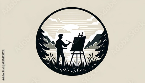 Fototapeta Minimalist Retro Digital Art and Vector Design Concepts Wallpaper HD Background