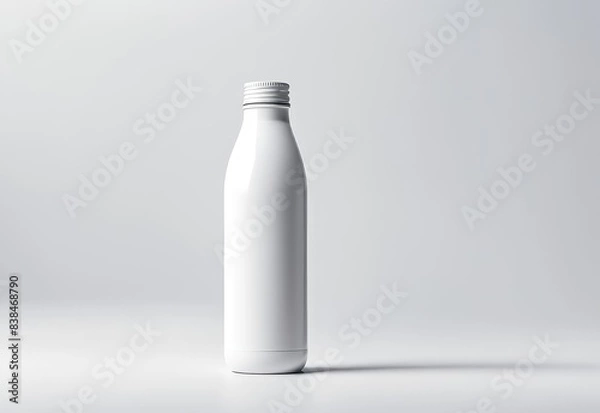 Obraz white bottle mockup isolated white background