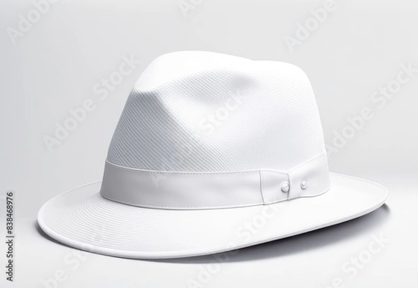 Obraz white hat mockup isolated white background.