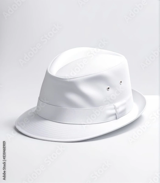Obraz white hat mockup isolated white background.