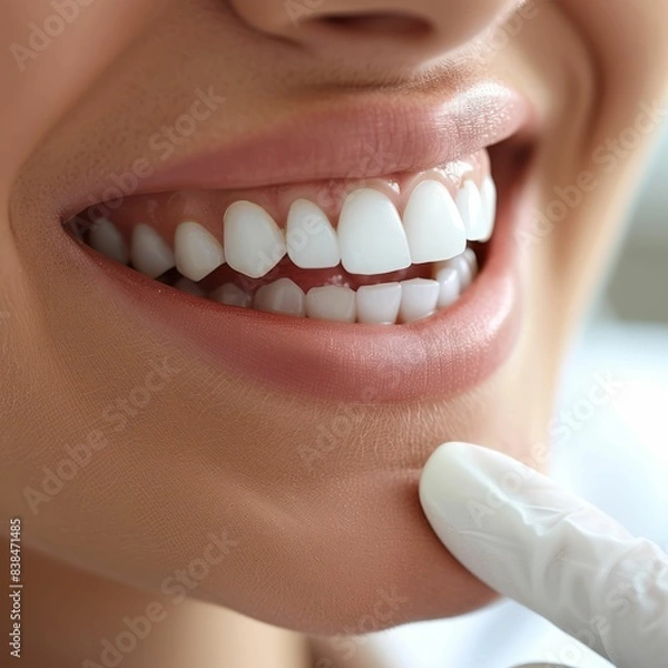 Fototapeta close up of a woman with a smile