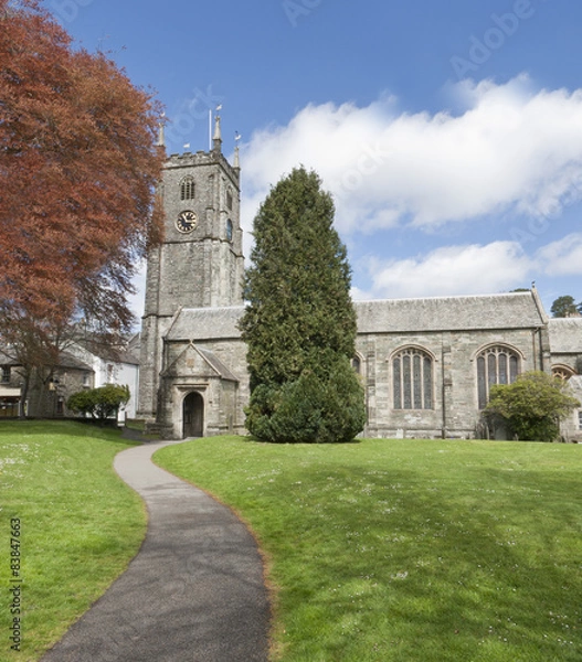 Obraz St Eustachius' church in the Devon town of Tavistock.