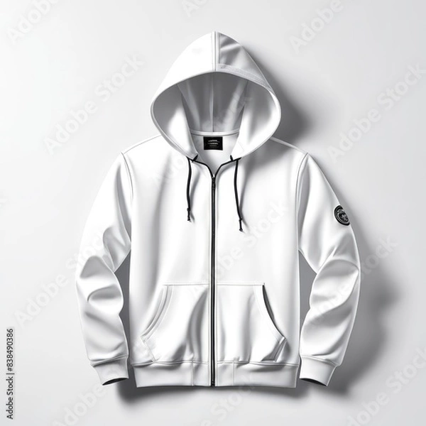 Fototapeta white jacket mockup isolated white background
