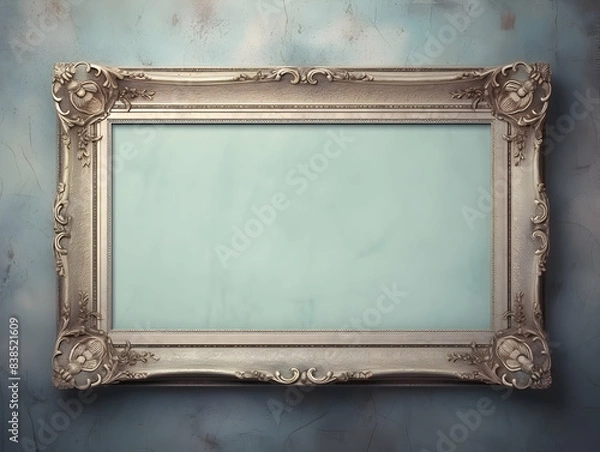 Fototapeta Photo Frame design, Vintage and antique picture frame, Photo frame album mockup, photo frame on wall