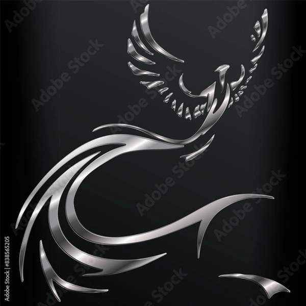 Obraz silver phoenix illustration