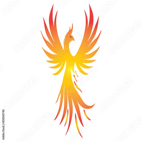 Obraz Phoenix fire bird logo template