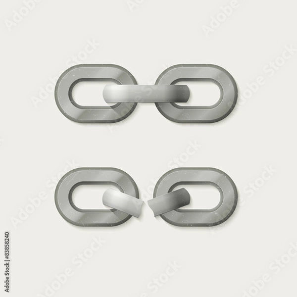 Fototapeta Link set. Metal chain