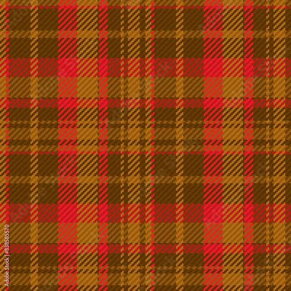 Fototapeta Seamless pattern of scottish tartan plaid. Repeatable background with check fabric texture. Vector backdrop striped textile print.