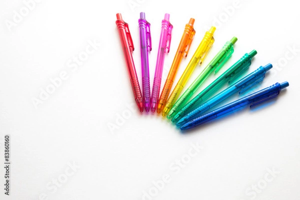 Obraz カラフルなボールペン