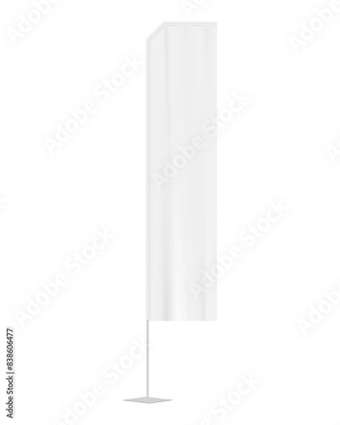 Obraz convex flag mock up isolated