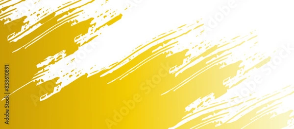 Obraz 手描き風の筆で描いたような金の背景素材、年賀状、正月の素材