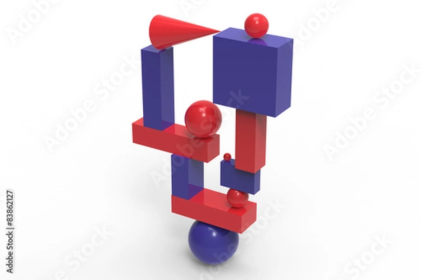 Fototapeta abstract geometric structure in color