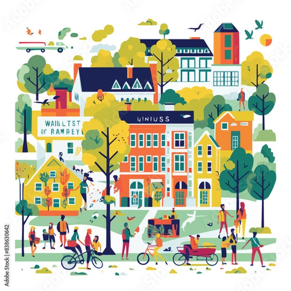 Fototapeta A Safe Community in the city