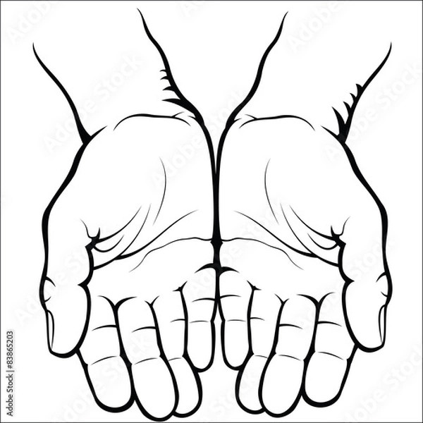 Obraz Empty open palms