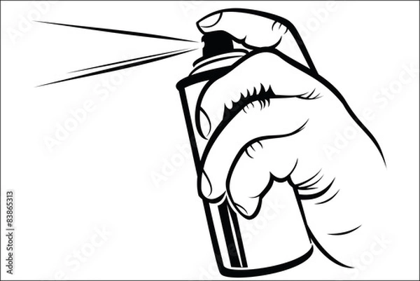 Obraz Hand holding spray