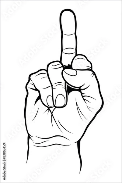 Obraz Middle finger