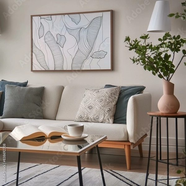 Obraz modern living room with sofa