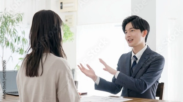 Obraz 訪問営業をするビジネスマン