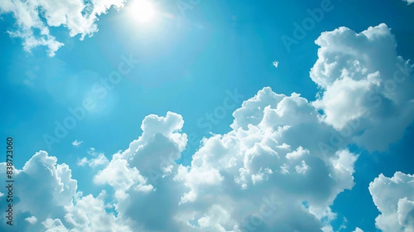 Fototapeta Background of sky with clouds.