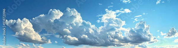 Fototapeta Paranomic sky background with clouds.