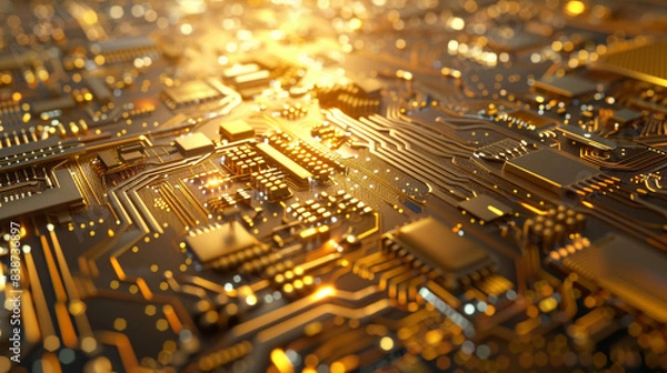 Fototapeta Gold prices are influenced by the global demand for electronics.