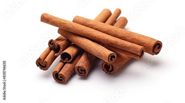 Fototapeta cinnamon Isolated on white background