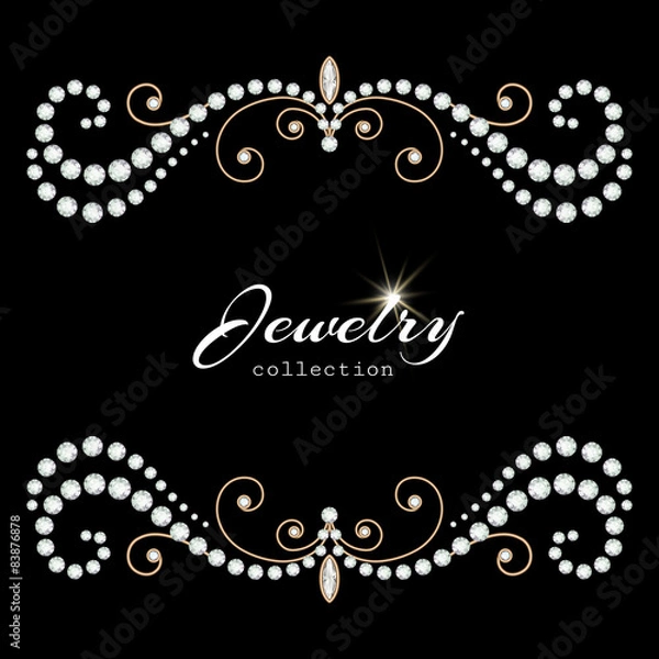 Obraz Decorative Jewelry Frame on Black