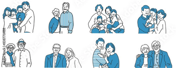 Obraz いろんな世代のファミリー