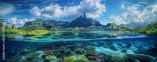 Obraz lake and mountains