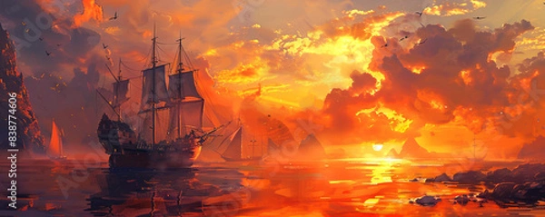 Obraz fire in the forest